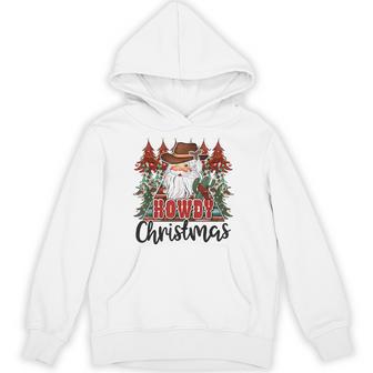 Western Country Cowboy Howdy Christmas Santa Cowboy Rodeo Unisex Hoodie - Monsterry