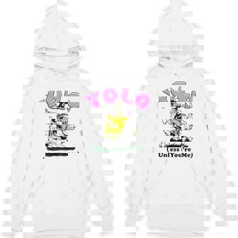 Yolo Unless You're Me Jesus Riding Bunny Hoodie - Seseable
