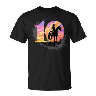 10 Geburtstag Pferde Reiten 10 Jahre Mädchen Reiter T-Shirt - Geschenkecke