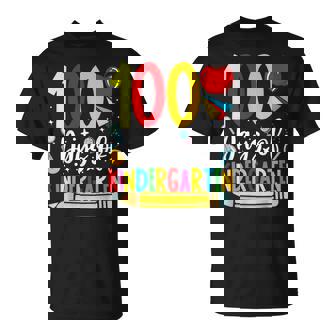 100 Days Of Kindergarten School 100Th Days Of School T-Shirt | Mazezy