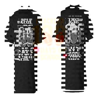 100 Days Of School Boys 100Th Day Of School Football T-Shirt | Mazezy