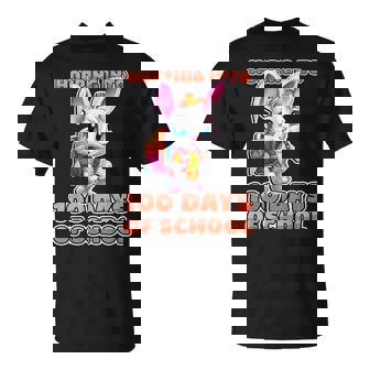 100 Days Of School Shirt Rabbit Hopping Into 100th Day Tee T-Shirt - Monsterry