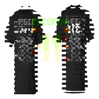 11Th Birthday Gamer Pixel Creepin’ Into 11 Video Game Party T-Shirt - Seseable