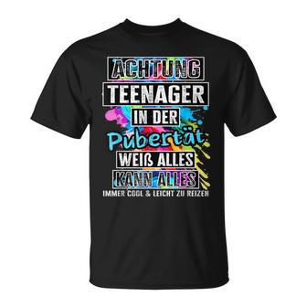 13Th Birthday Girl Nager Puberty 13 Year Old Boys T-Shirt - Geschenkecke