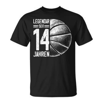 14Th Birthday Retro Basketball Player 14 Years Boy Boys T-Shirt - Geschenkecke