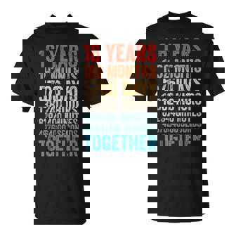 16 Year Anniversary Him Her Couple 16th Wedding T-Shirt - Monsterry