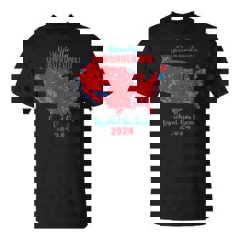 2024 Election Results Map US Map Humor Satire Artwork T-Shirt - Monsterry