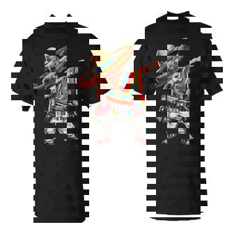 2025 Happy Party Mexican Boy Dabbing Poncho Cinco De Mayo T-Shirt - Thegiftio