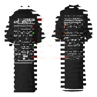 2025 Open Wheel Formula Racing Circuitos Mundiales Carrera Camiseta unisex - Regaloses