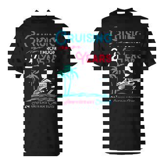 24th Wedding Anniversary Cruise Tee 24 Years Of Marriage T-Shirt - Monsterry