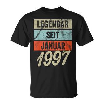 25Th Birthday Man 25 Years Legendary Since January 1997 T-Shirt - Geschenkecke