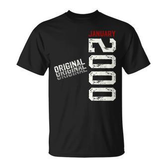 25Th Birthday Man Januaryintage 2000 T-Shirt - Geschenkecke