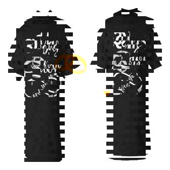 30 Years Down Forever To Go Couple 30th Wedding Anniversary T-Shirt - Monsterry