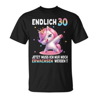 30Th Birthday Woman 30 Years Party Outfit Unicorn T-Shirt - Geschenkecke