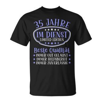 35 Years In Service 35 Years Of Service Anniversary 35 Years T-Shirt - Geschenkecke