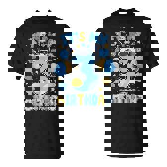 3Rd Birthday Boy Blue Dog Theme Party Three Cool 3 Year Old T-Shirt - Monsterry