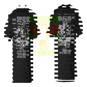 3rd Birthday Zoo Safari Jungle Brother Of The Wild And Three T-Shirt - Monsterry