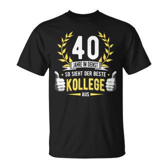 40 Jahre Dienst College Service Anniversary Company Anniversary Decorative T-Shirt - Geschenkecke