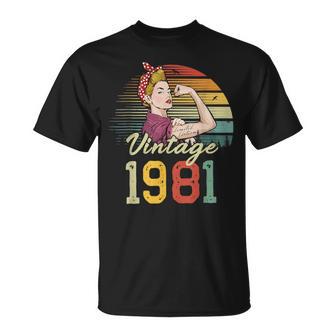 44 Años Edición Limitada 1981Intage 44 Cumpleaños Camiseta unisex - Regaloses