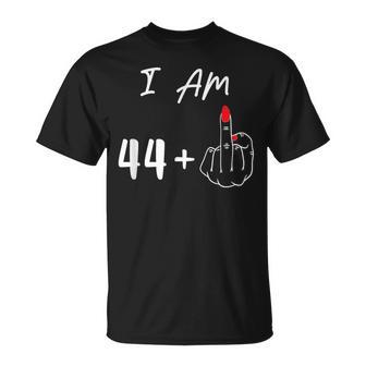 I Am 44 Plus 1 Middle Finger For A 45Th Birthday T-Shirt - Geschenkecke