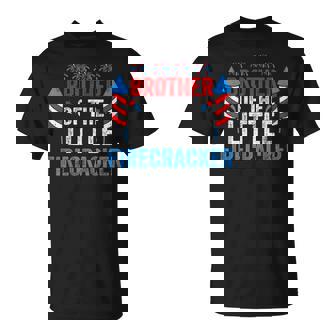 4th Of July Birthday Brother Of The Little Firecracker T-Shirt - Monsterry