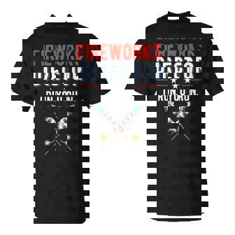 4th Of July Fireworks Director I Run You Run T-Shirt - Monsterry