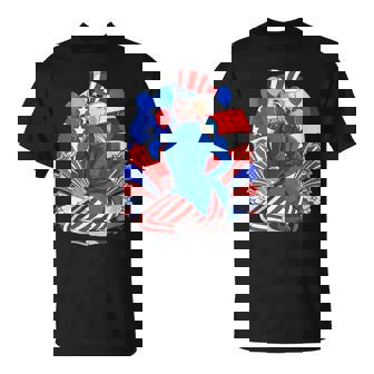 4th Of July Sexy Uncle Sam Patriotic Woman American T-Shirt - Monsterry