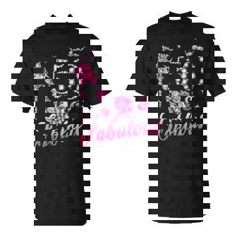 50 Fabulous 50th Birthday Women Girl Queen Crown High Heel T-Shirt - Monsterry