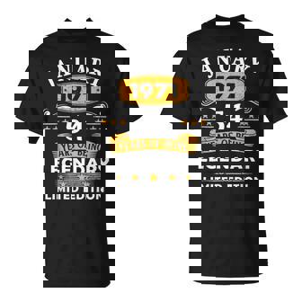 54 Years Old Legend Since January 1971 54Th Birthday T-Shirt | Mazezy