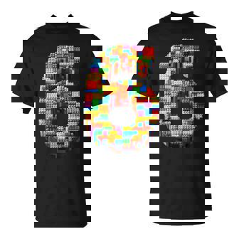 6 Year Old Blocks Building Master Builder 6Th Birthday Boy T-Shirt | Seseable UK