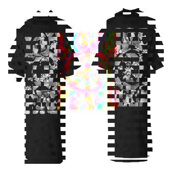 60S 70S Hippie Love Peace Groovy Party Outfit Retro T-Shirt - Geschenkecke