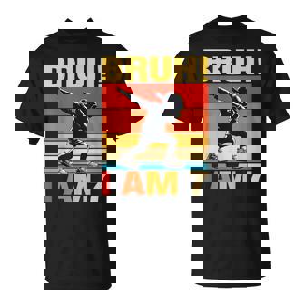 7 Year Old Birthday Dabbing Boy Bruh It's My 7Th Birthday T-Shirt - Seseable