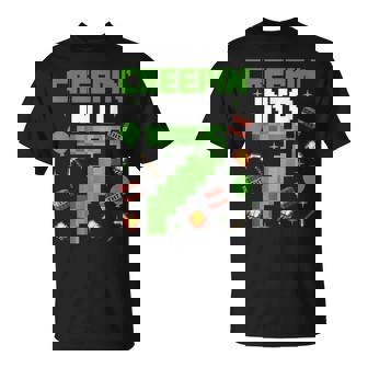 7Th Birthday Gamer Pixel Creepin’ Into 7 Video Game Party T-Shirt | Mazezy