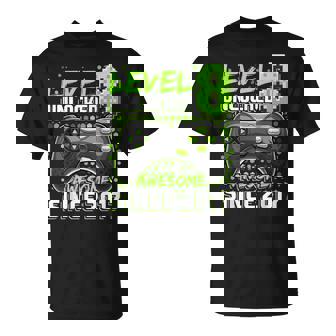8Th Birthday Boy Level 8 Gamer 8 Year Video Game Party T-Shirt - Monsterry