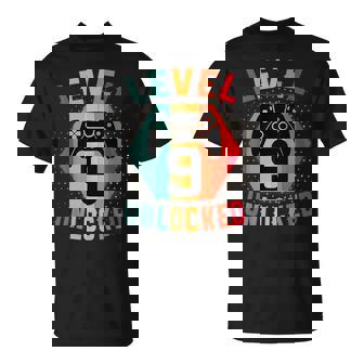 9 Años Cumpleaños Regalo Gamer T Level 9 Unlocked Camiseta unisex - Regaloses