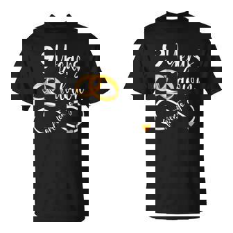 9 Years Down Forever To Go Couple 9th Wedding Anniversary T-Shirt - Monsterry