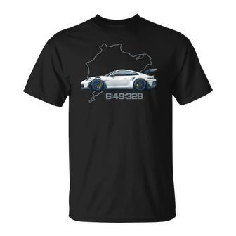 992 Gt3 Rs Silhouette Oldtimer 911 Gt3 Rs Retro Look T-Shirt - Geschenkecke