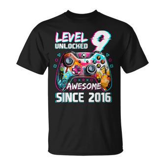 9Th Birthdayideo Game Level 9 Unlockedideo Player Boys T-Shirt - Geschenkecke