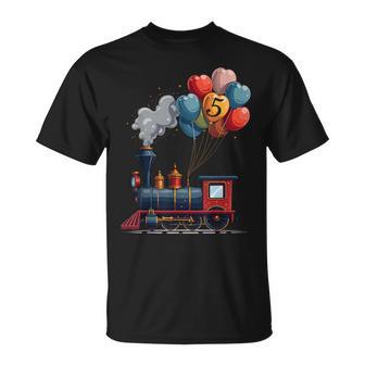 All Aboard 5Th Birthday Train T-Shirt - Geschenkecke