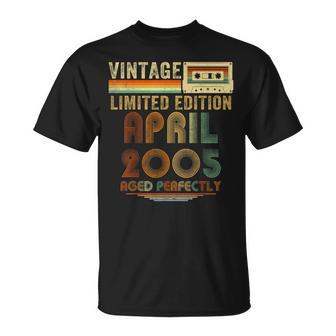 Abril 2005 Retro 20 Regalos De Cumpleaños Para Hombres 20 Años Camiseta unisex - Regaloses