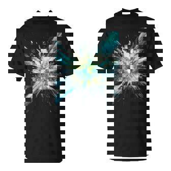 Abstract Space Explosion Art Vibrant Cosmic Burst Supernova T-Shirt - Monsterry