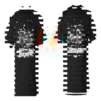 Adorable Chapeau De Père Noël Motif Poules T-Shirt - Cadeauxyz