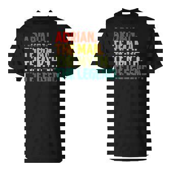Adrian The Man The Myth The Legend Cumpleaños Personalizado Camiseta unisex - Regaloses