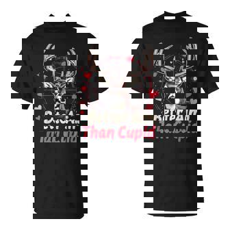 I Aim Better Than Cupid Valentines Deer Hunting For Boys Kid T-Shirt - Thegiftio UK