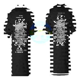 Alcatraz Island Escape Swim Team Shark Apparel T-Shirt - Monsterry