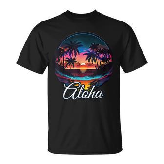 Aloha Hawaii The Hawaiian Island Palm Beach Maui Kauai T-Shirt - Geschenkecke