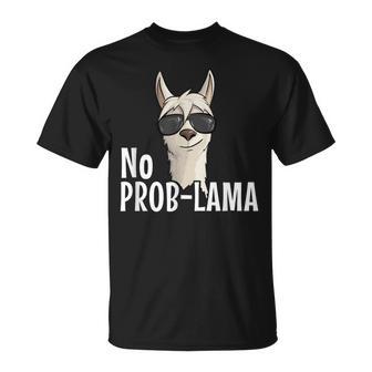 Alpaca With Sunglasses No Prob-Lama Hipster Lama T-Shirt - Geschenkecke