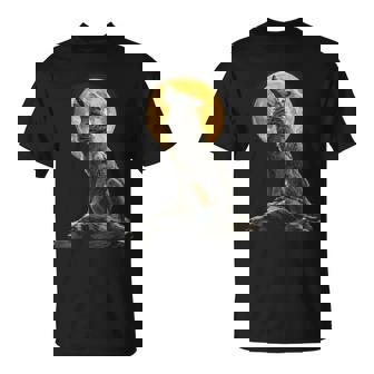 Alpha Wolf Hurlant Pleine Lune Mountain Lover Graphic T-Shirt - Cadeauxyz