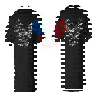 American Flag Bald Eagle Patriotic Eagle 4Th Of July Usa T-Shirt - Seseable