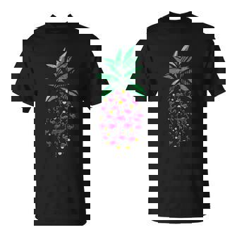 Ananas Buntes Flamingo T-Shirt - Geschenkecke